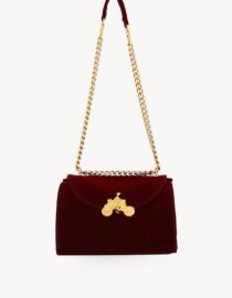 Buy Burgundy velvet Shoulder Bag - DKSB - 05