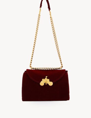 Buy Burgundy velvet Shoulder Bag - DKSB - 05