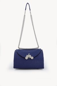 Shop Blue Leather Shoulder Bag - DKSB - 01