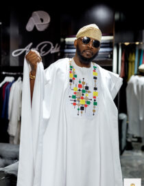Infinite White Agbada Style SA5