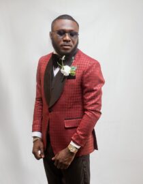 PATTERNED SHAWL LAPEL TUX