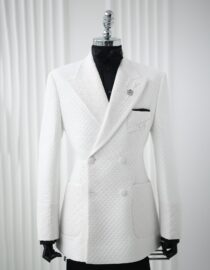 Shop HEA 4 vs 5 Ivory Jacquard Double-Breasted Suit