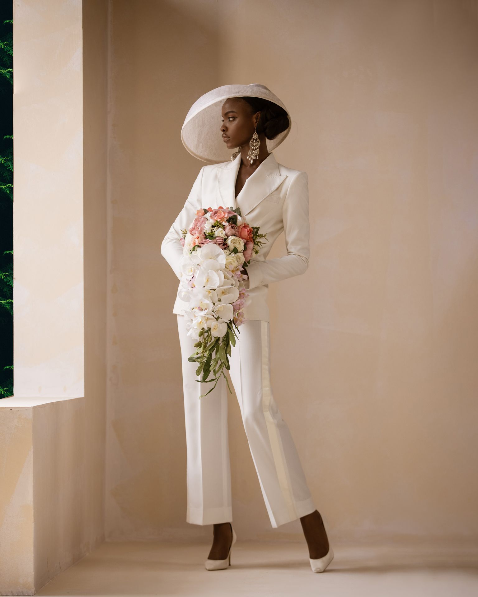 Shop Ivory White Cross Tuxedo Bridal wedding Suit- Deji & Kola