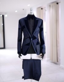 Shop Navy Blue Velvet Tuxedo - The Patch & Zig Suit 1 vs 3