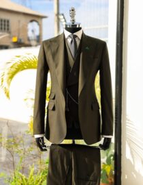 Shop Seaweed Green Peak Lapel, Jorgecarli Suit