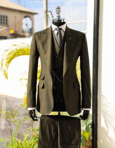Shop Seaweed Green Peak Lapel, Jorgecarli Suit