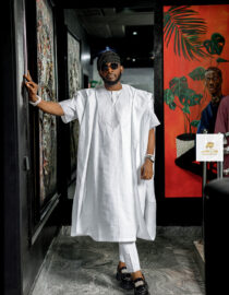 Supreme White Agbada Style SA4