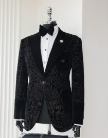 Buy Black Velvet Smoking Jacket – Alkebulan Suit