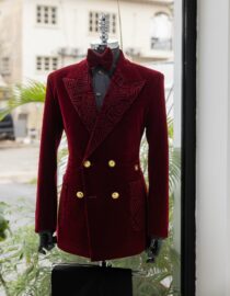 Shop a Red Double-Breasted Suit - Alkebulan Suit 2