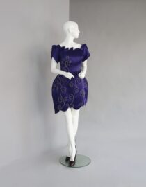 A Structured Purple Mini Dress