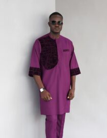 Buy Boysenberry purple 3/4 Sleeve Kaftan