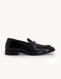 Shop Black Patent Loafer with Monogram