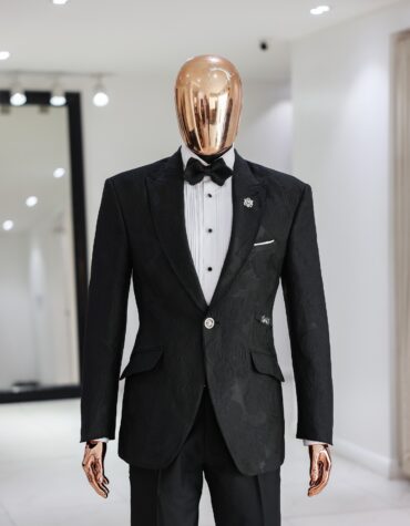 Shop Charcoal black jacquard - “Just d2 of us” Suit